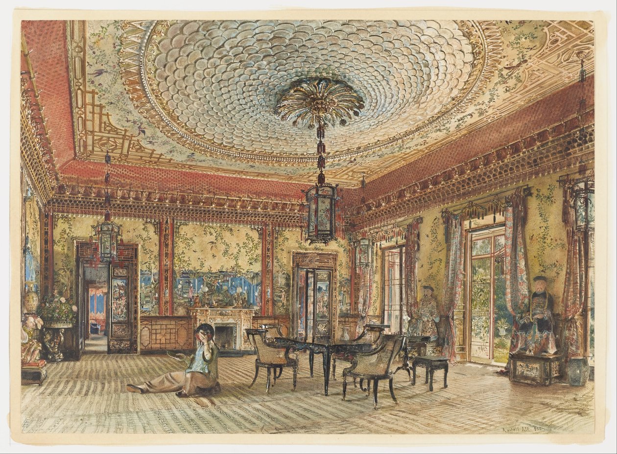 Japon Salonu, Villa Hügel, Hietzing, Viyana by Rudolf von Alt