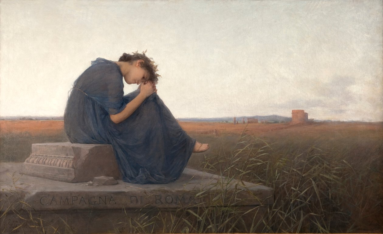 Roma kırsalı. Grabmal der Caecilia Metella by Rudolf Bacher
