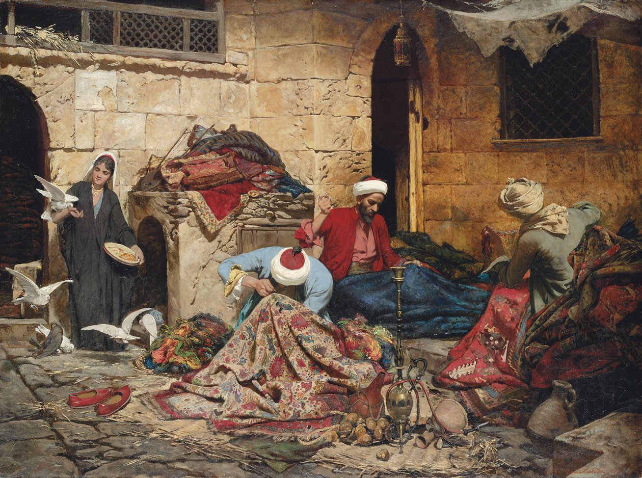 Halı Tamircileri, 1883 by Rudolf Der G. Swoboda