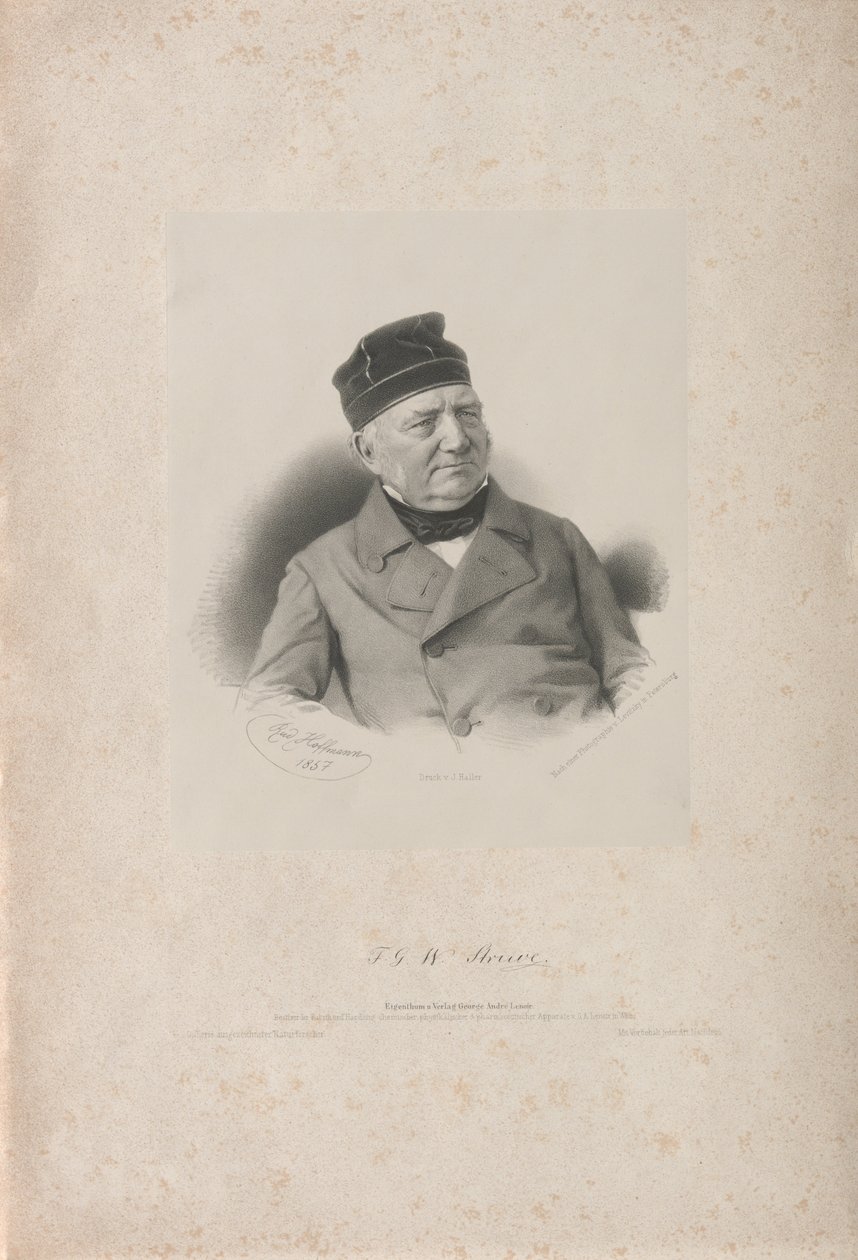 Friedrich Georg Wilhelm Vasily Yakovlevich von Struve 1793-1864, 1857. by Rudolf Hoffmann