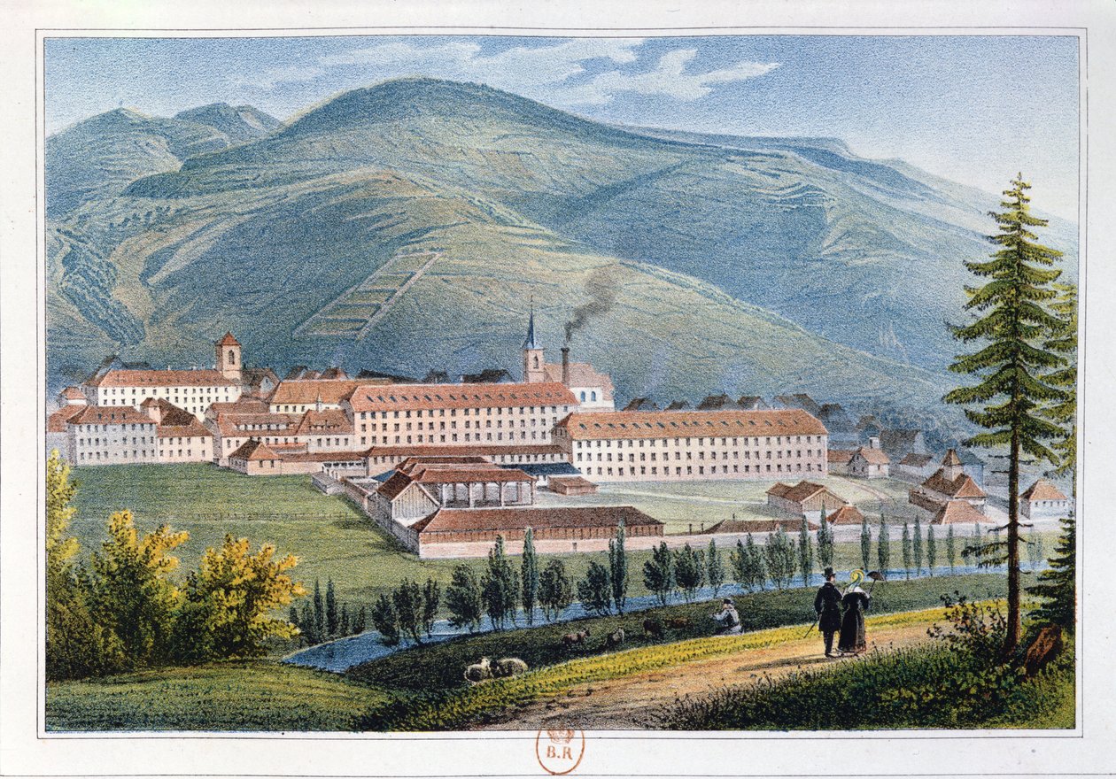 Messrs Hartmann ve Fils Fabrikası, Munster, Alsace, Fransa, 1842 by Rudolf Huber