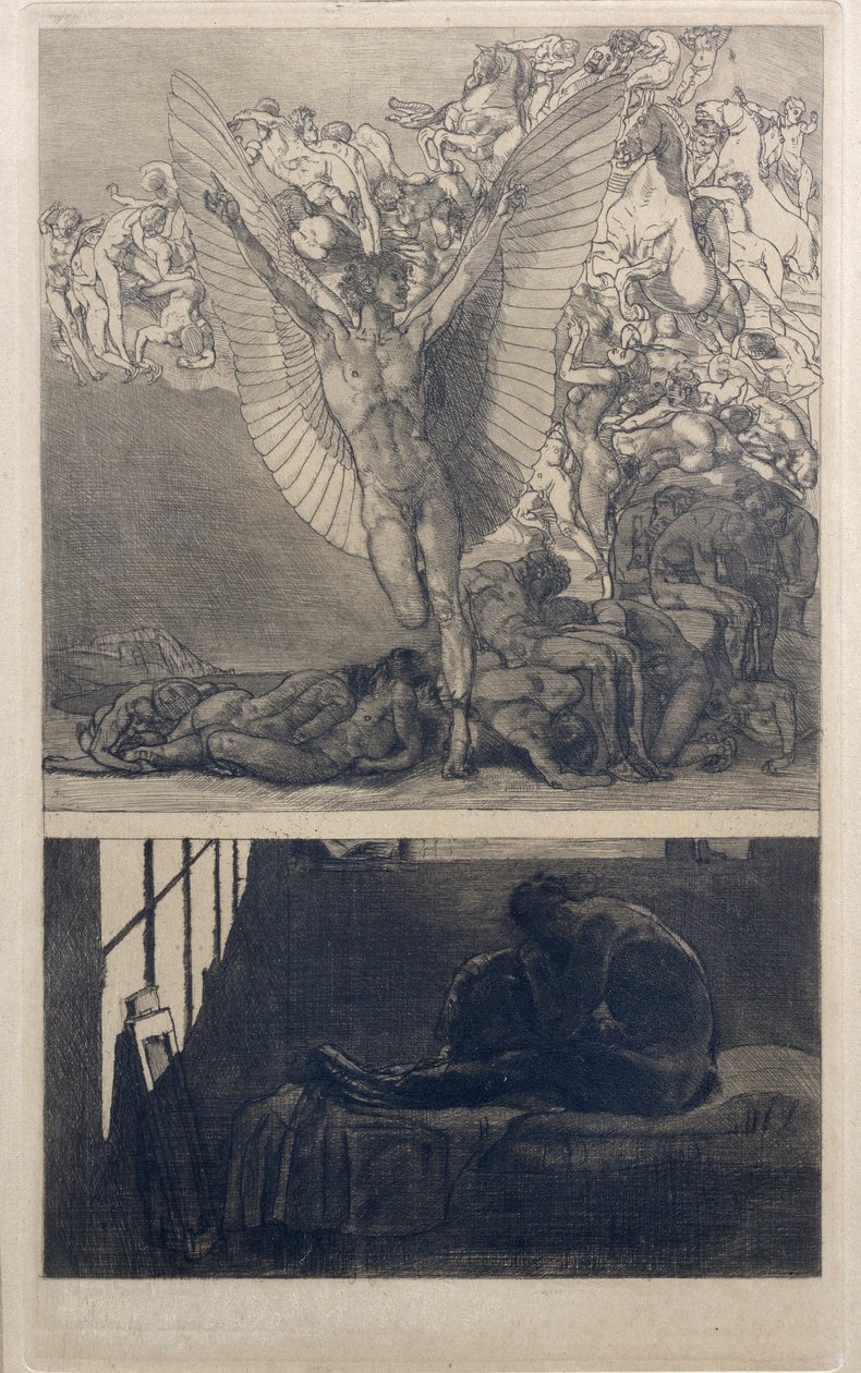 Uykusuz Gece (gravür) by Rudolf Jettmar