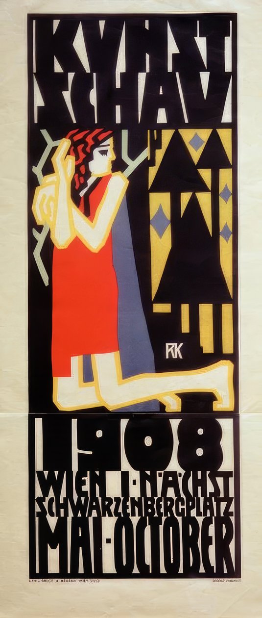 R.Kalvach, Viyana Sanat Gösterisi 1908 afişi by Rudolf Kalvach