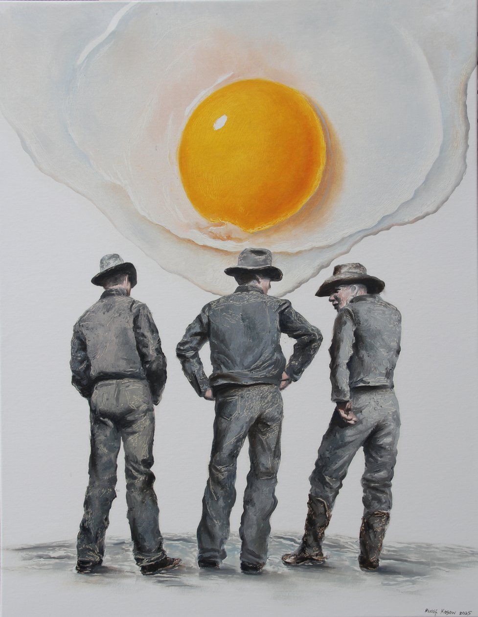 Sahte, 2024 (tuval üzerine yağlıboya) by Rudolf Kosow