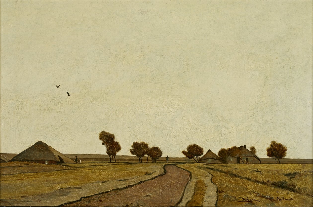 Çiftlikler ile Hollandalı manzara by Rudolf Ribarz