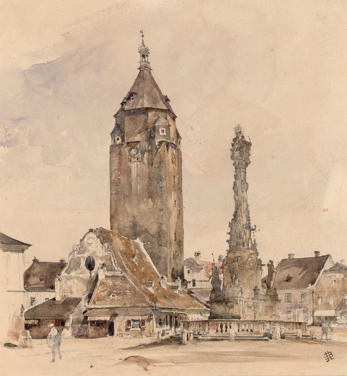 Korneuburg eski belediye binası by Rudolf von Alt
