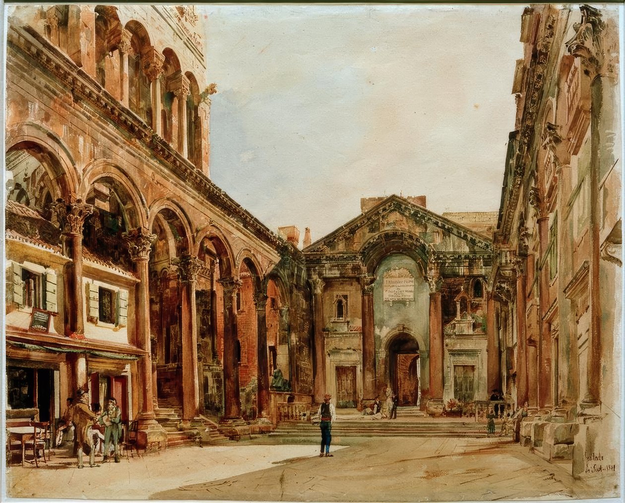 Diocletianus Sarayı by Rudolf von Alt
