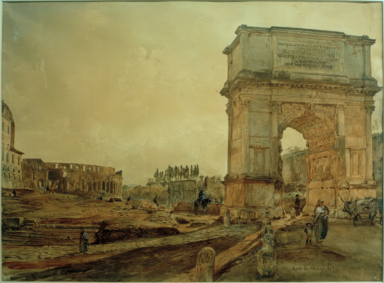 Titusbogen in Rom by Rudolf von Alt