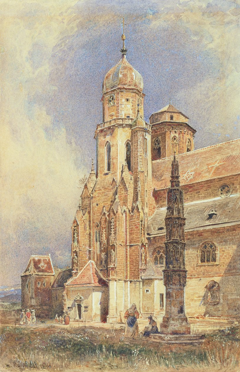 Klosterneuburg Manastırı Kilisesi, 1844 by Rudolf von Alt
