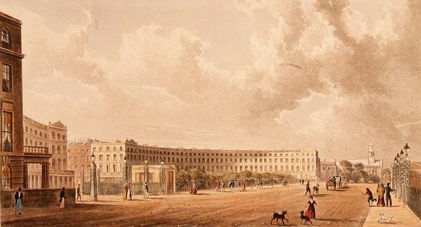 Crescent, Portland Place, aquatint 1822