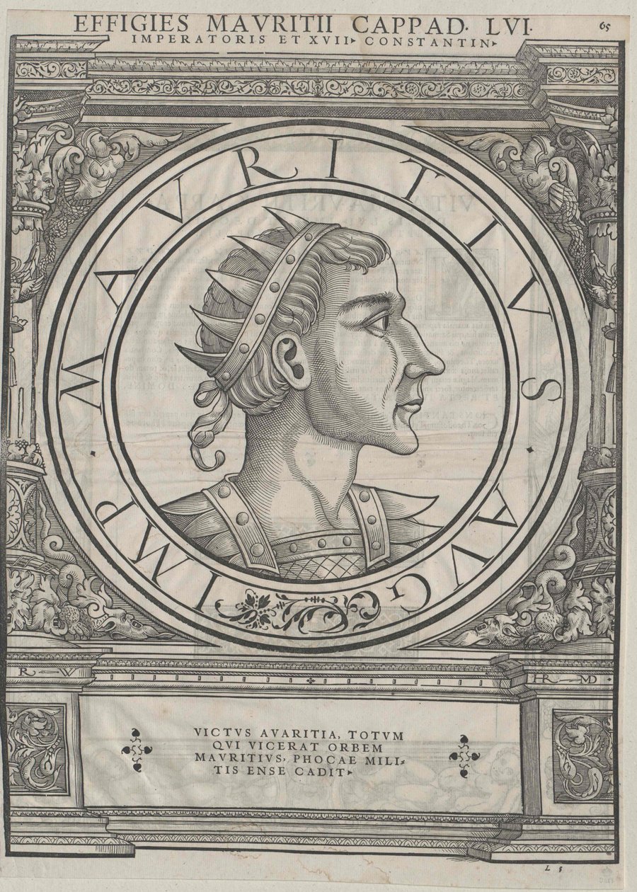 Doğu Roma İmparatoru Maurice (baskı) by Rudolph Wyssenbach