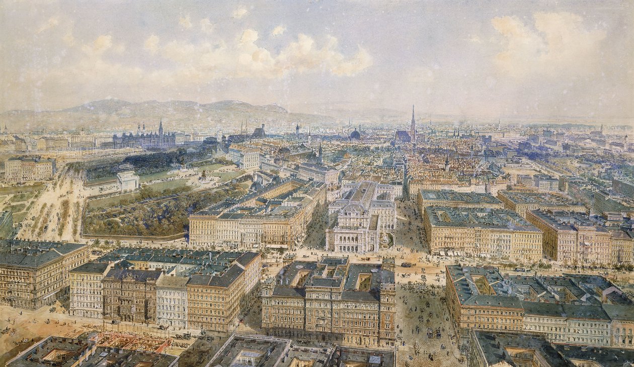 Viyana Panoraması, 1871 by Rudolf von Alt