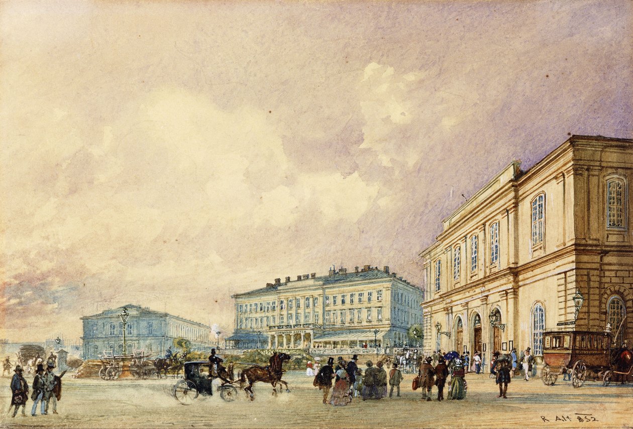 Southstation, Viyana; Sudbahnhof, Viyana, 1852 by Rudolf von Alt