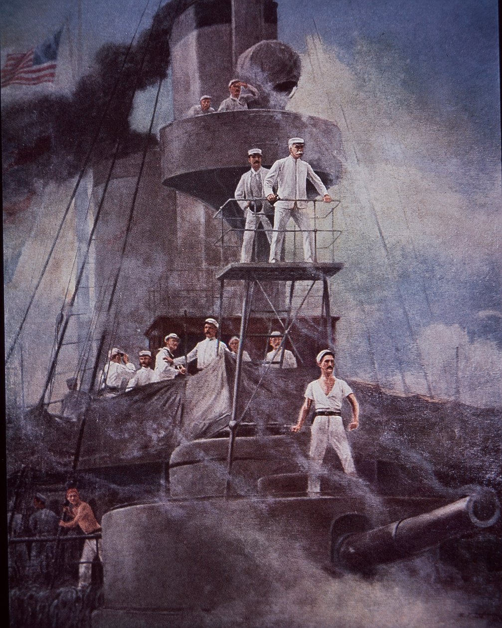 1898 İspanyol-Amerikan Savaşı, Manila Körfezi Savaşı, Amiral Dewey, amiral gemisi Olympia