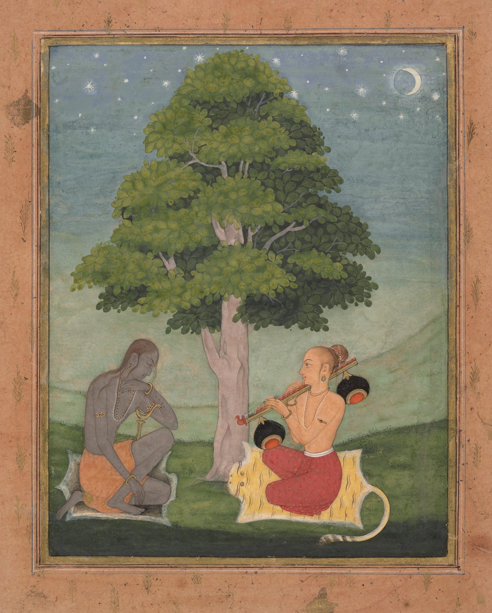 Kedar Ragini: Bir ragamala serisinden Folio, Garland of Musical Modes, yaklaşık. 1690-95. by Ruknuddin