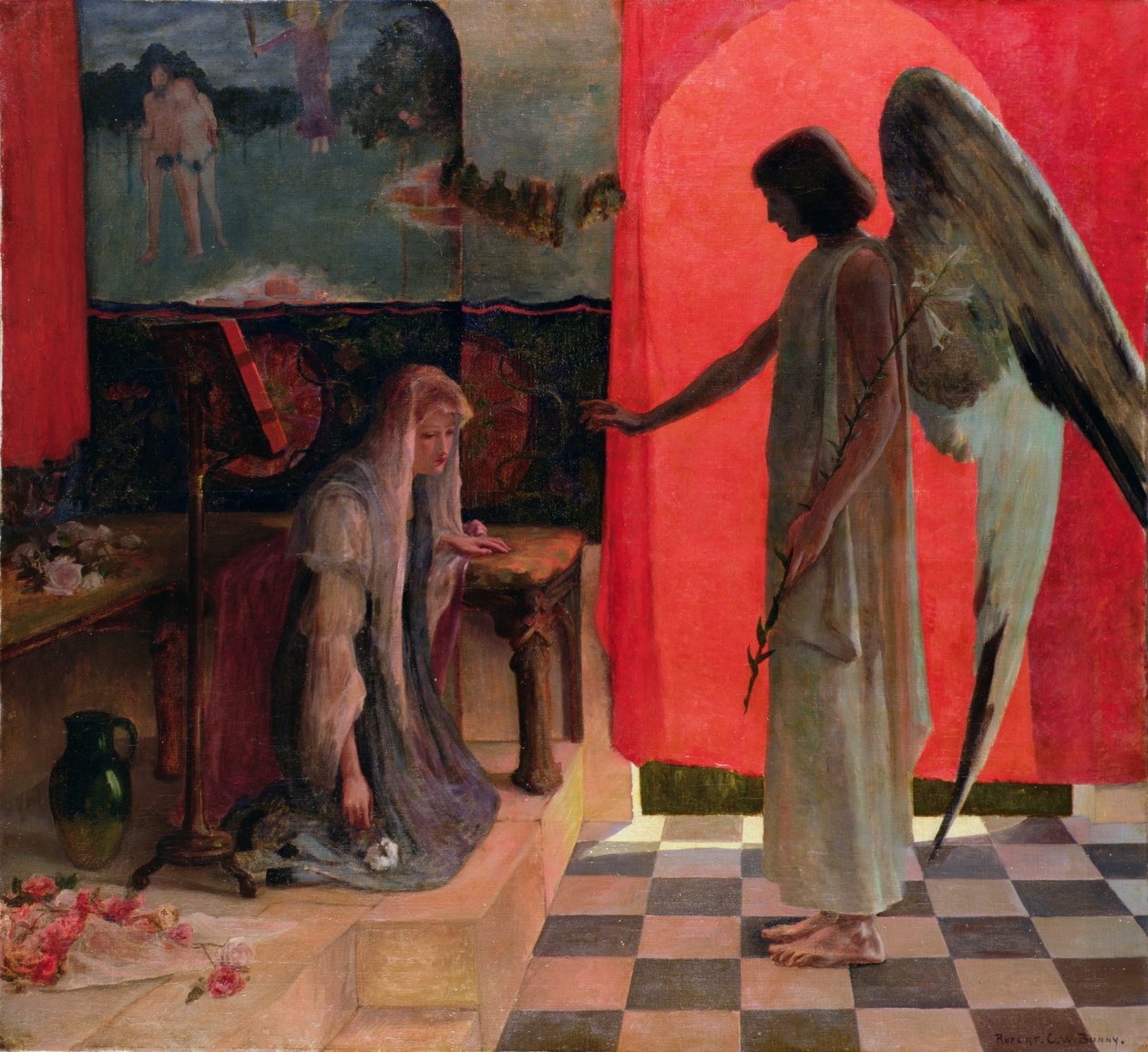 Müjde, c.1893 (tuval üzerine yağlı boya) by Rupert Charles Wolston Bunny