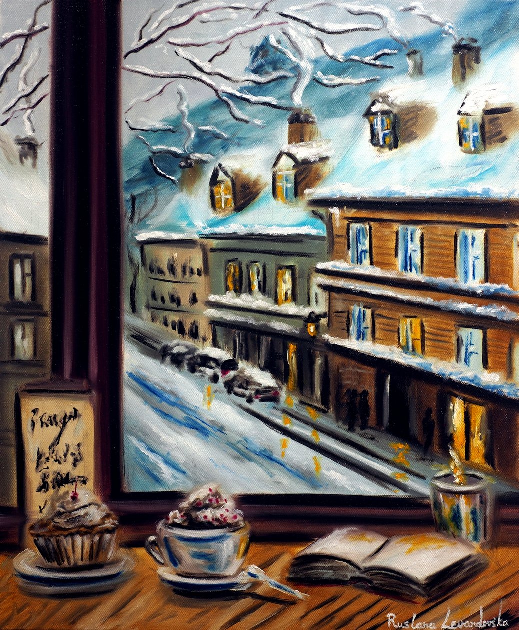 Cozy Retreat, 2025 (tuval üzerine yağlıboya) by Ruslana Levandovska
