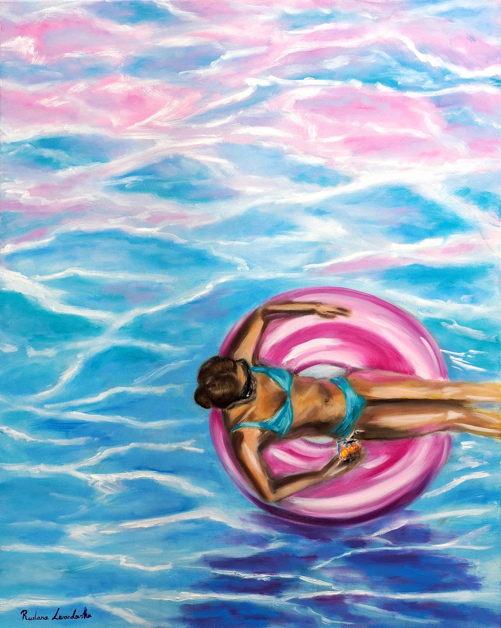 Sun-Kissed Dreams, 2025 (tuval üzerine yağlıboya) by Ruslana Levandovska