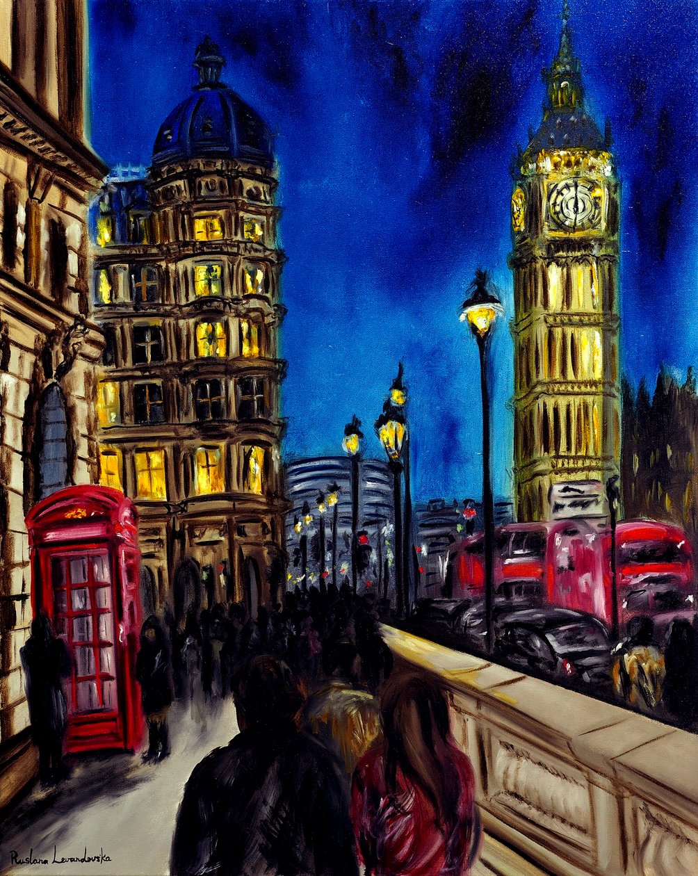 Zamansız Londra, 2025 (tuval üzerine yağlıboya) by Ruslana Levandovska