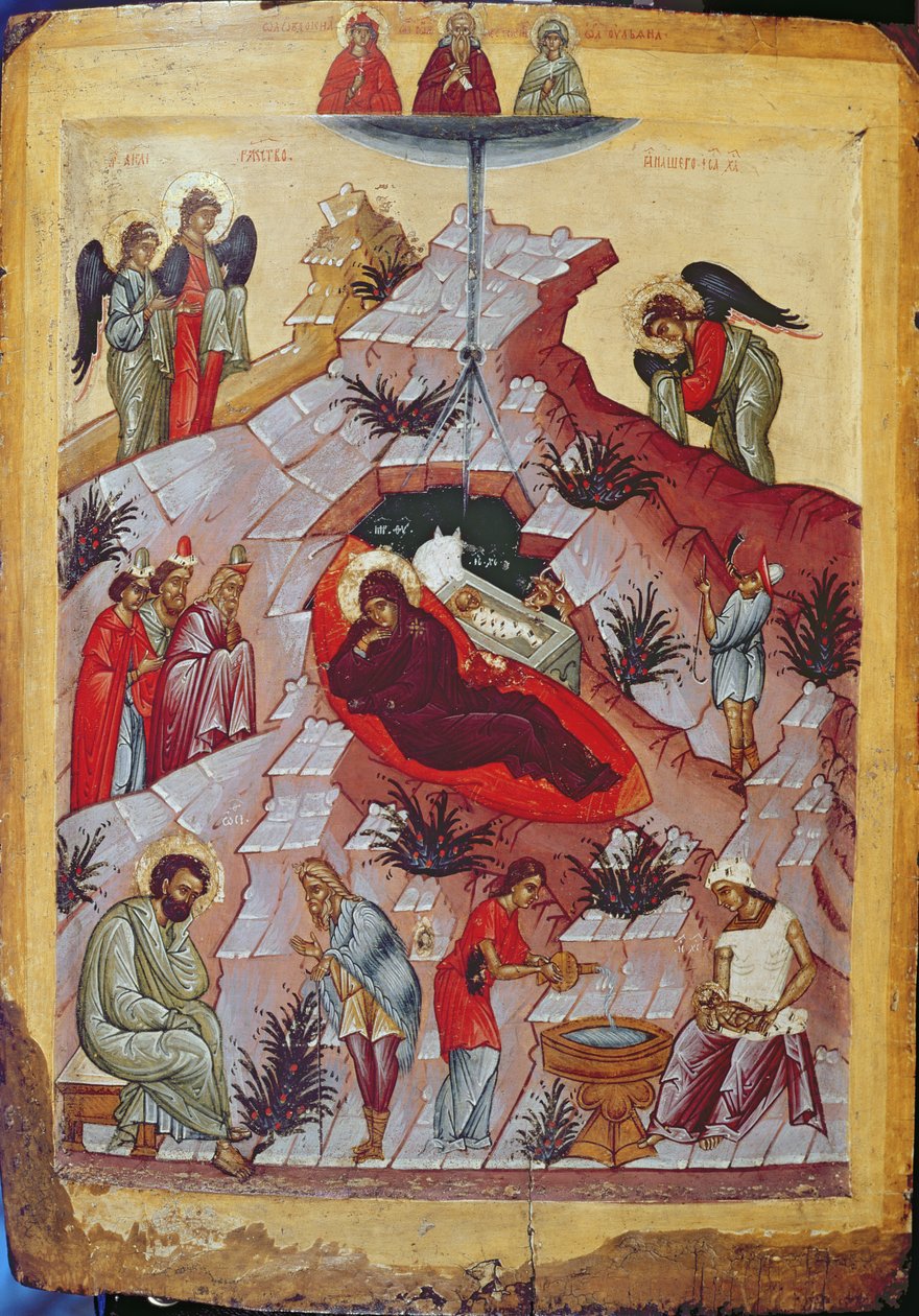 Doğuş, Rus ikonu, 16. yüzyıl (panelde mizaç) by Russian School