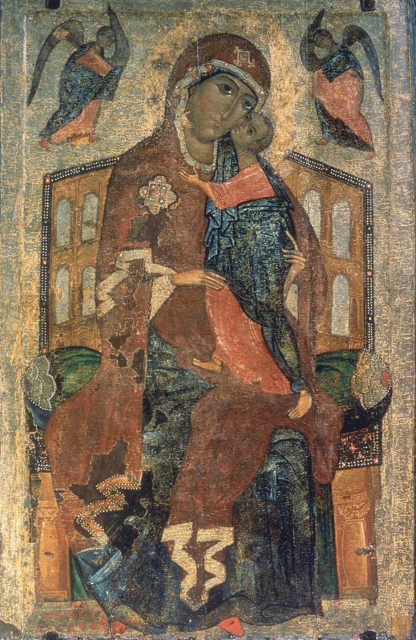 Tolg Bakiresi, Yaroslavl Okulu, 13. yüzyıl (panelde tempera) by Russian School