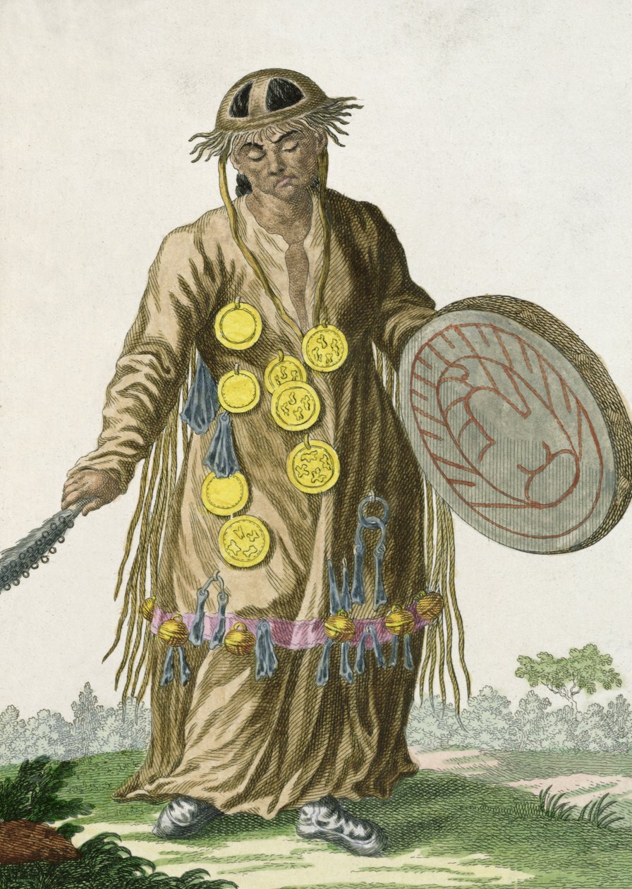 Bir Moğol Şamanı, 1820 by Russian School