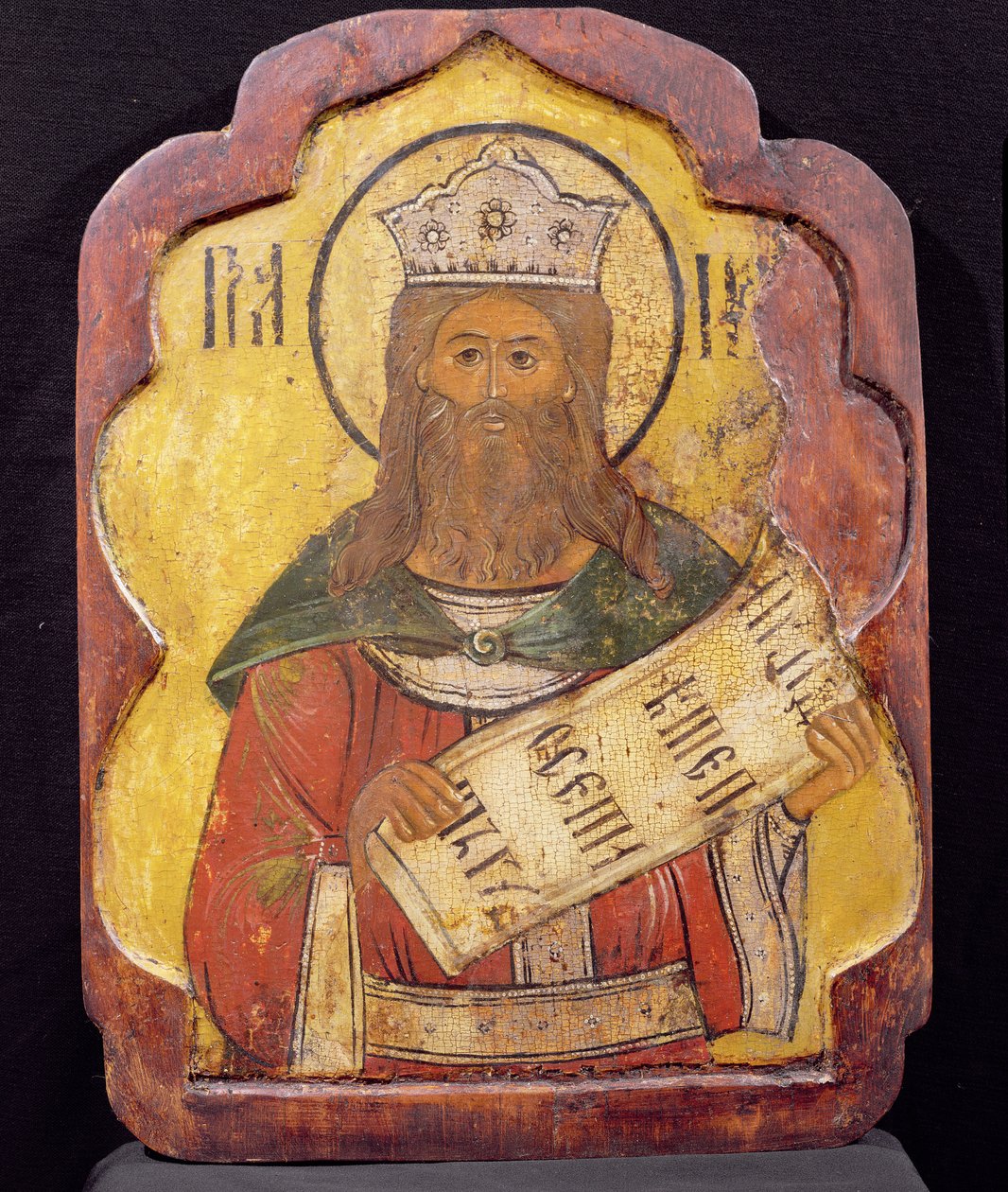 King David, ikon, Ukraynalı (panelde tempera) by Russian School