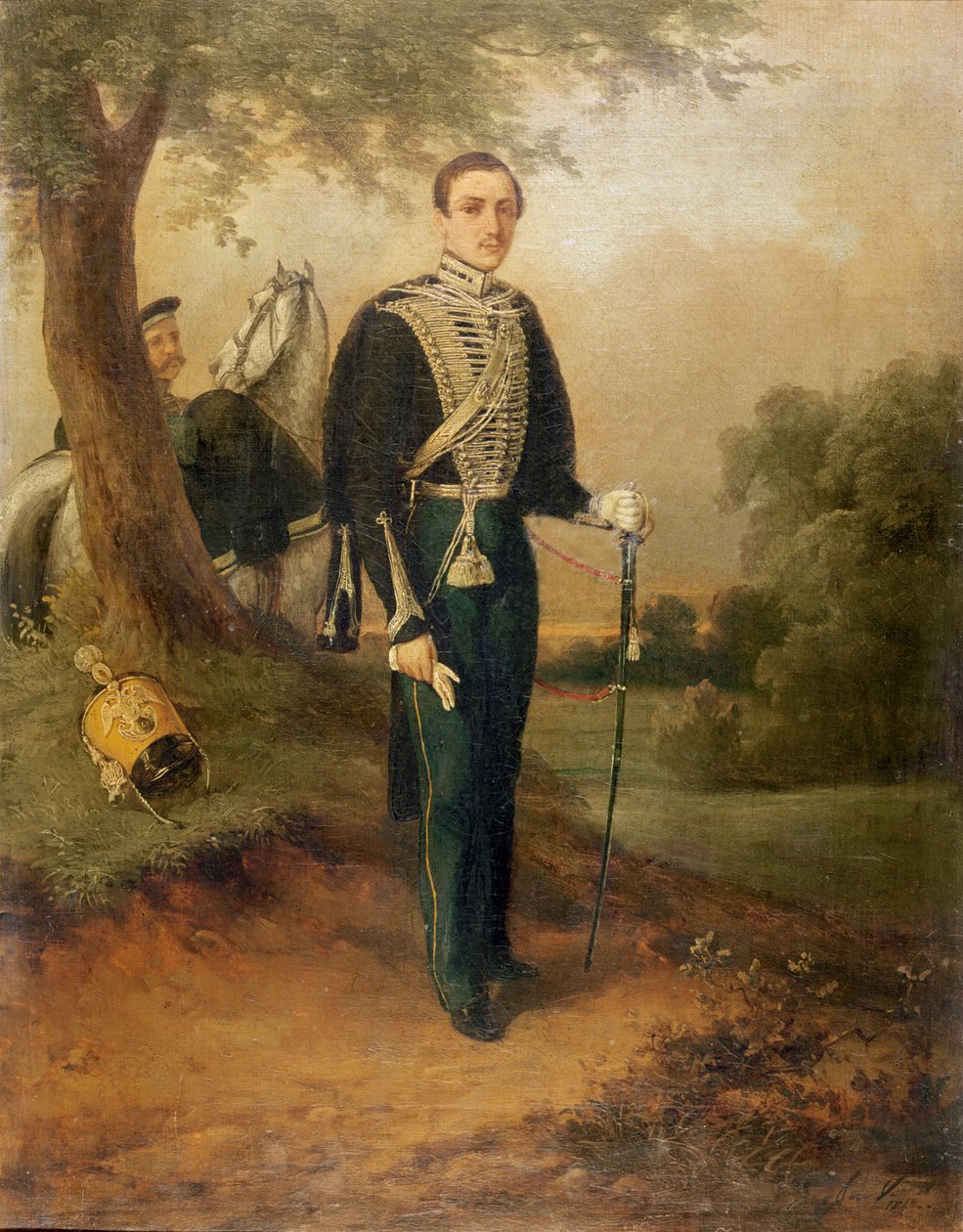 Mihail Yurieviç Lermontov (1814-41) by Russian School