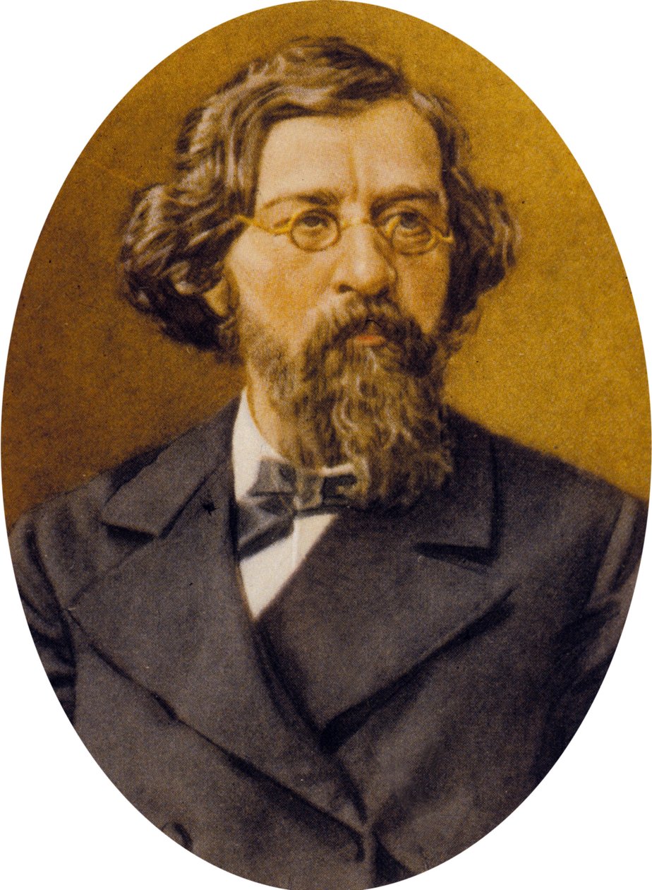Nikolay Gavrilovich Chernychevsky (renkli taş) by Russian School