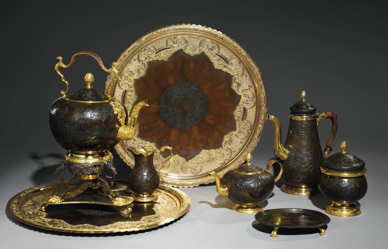 Çay ve kahve servisi, muhtemelen Demidoff atölyesi tarafından, Urallar, c.1770 by Russian School