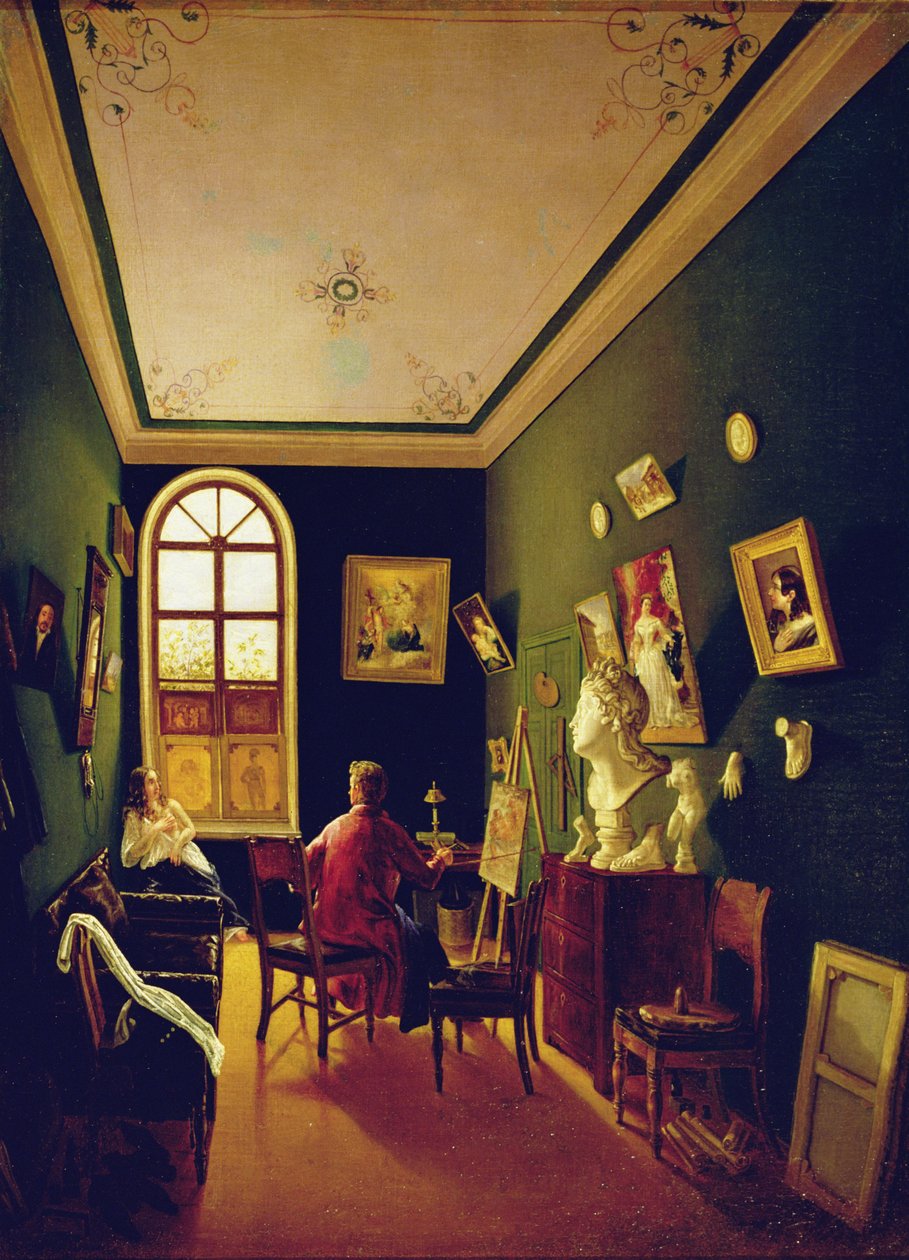 Ressamın Atölyesi, 1843 by Russian School