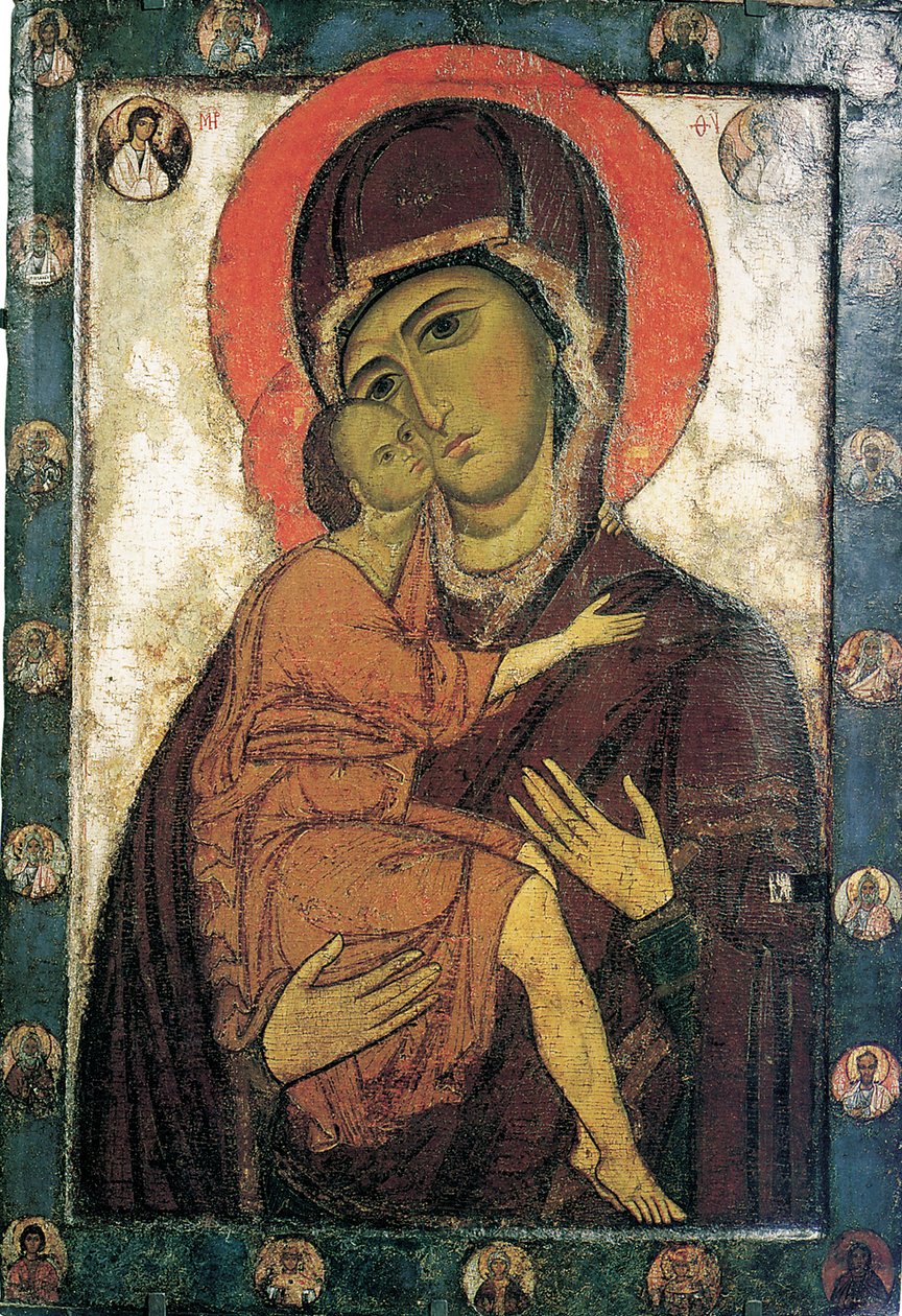 Belozersk Bakiresi, 13. yüzyılın başlarında. by Russian icon.