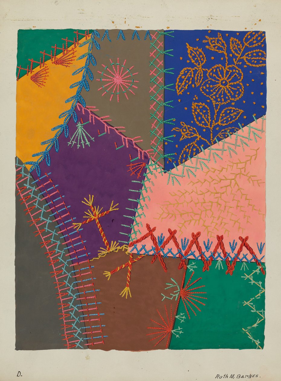 Çılgın Yorgan Detay, c. 1940. by Ruth M Barnes