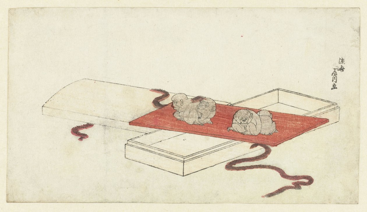 Bir Grup Maymun by Ryûsai Shinsen