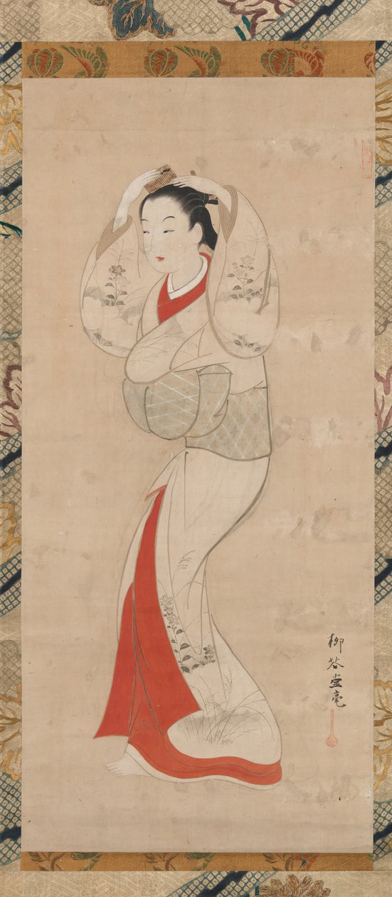 Ayakta Kadın, 1740