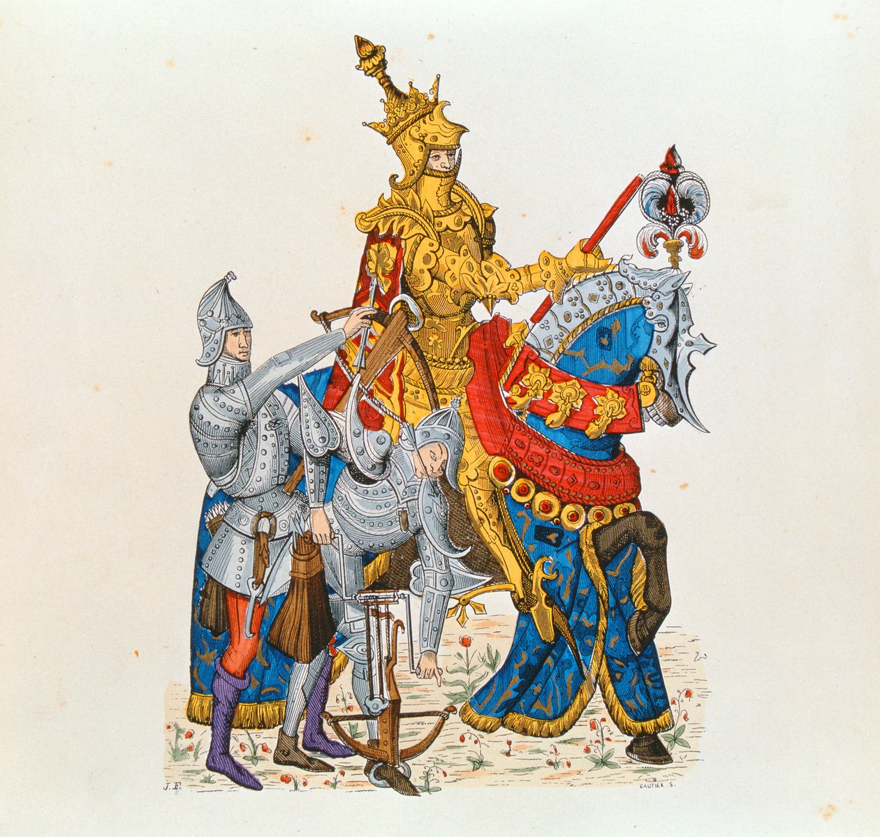 Fransa Kralı Charles VII tören elbisesiyle by S. Gautier