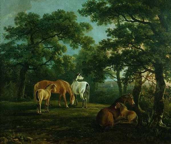 Manzaradaki Atlar (tuval üzerine yağlı boya) by S. and Barrett G. Gilpin