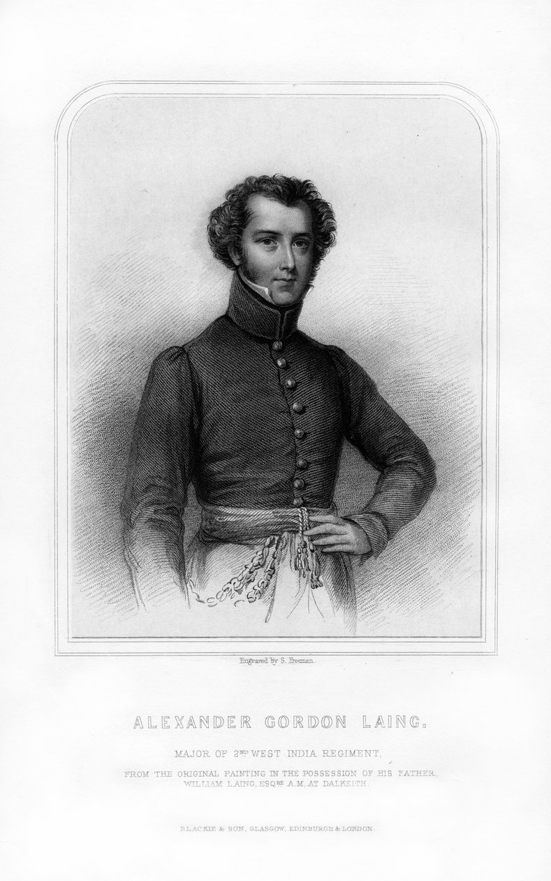 Alexander Gordon Laing, İskoç kaşif, 1870. by S. Freeman