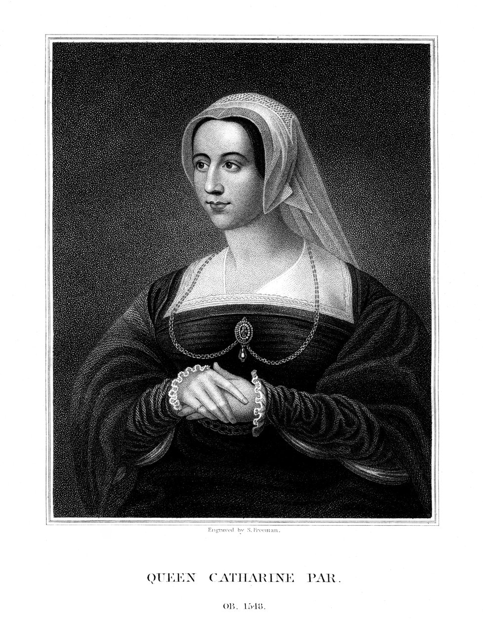 Catherine Parr, Henry VIII Kraliçesi Consort, 1823. by S. Freeman