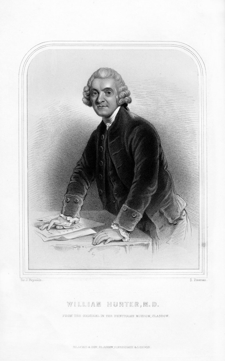 Dr William Hunter, İskoç anatomist ve doğum uzmanı, 1870 by S. Freeman