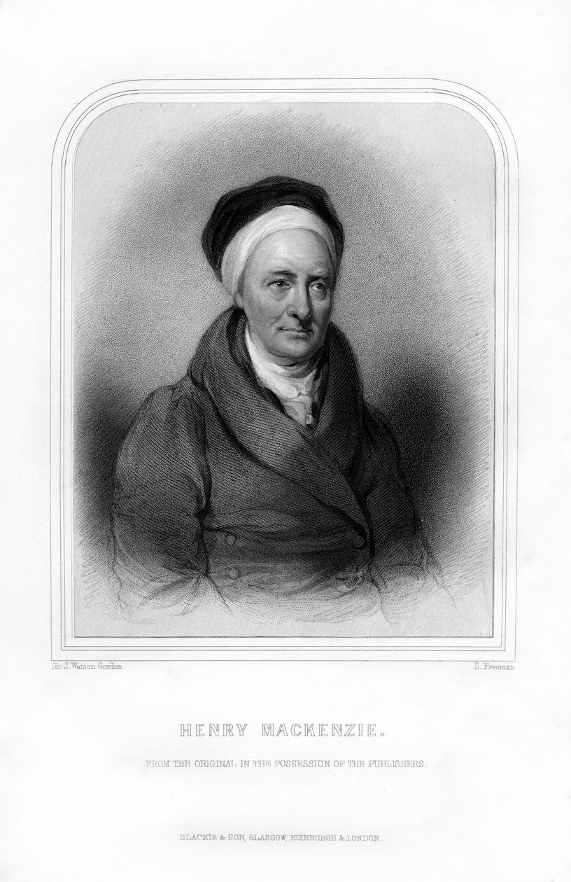 Henry Mackenzie, İskoç romancı ve çeşitli yazar, 1870. by S. Freeman