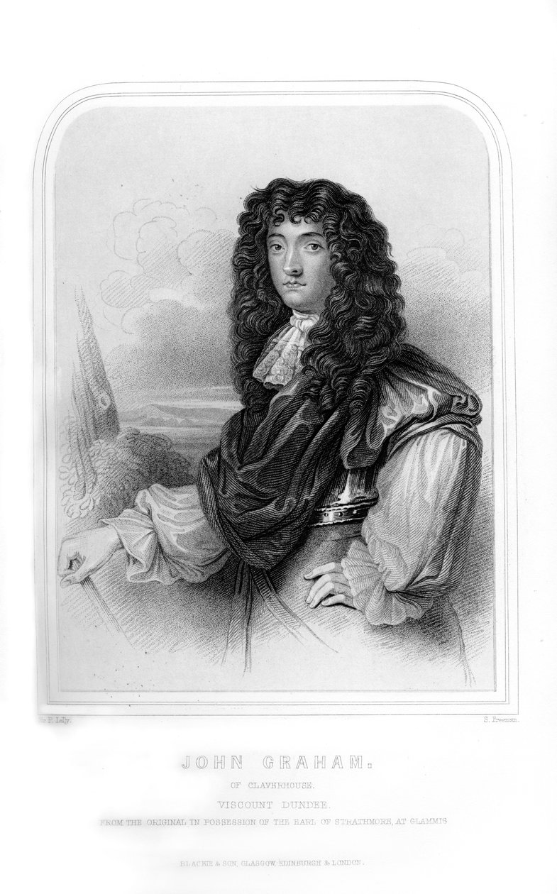 Claverhouse John Graham, 1 Vikont Dundee, İskoç Jacobite komutanı, 1870. by S. Freeman