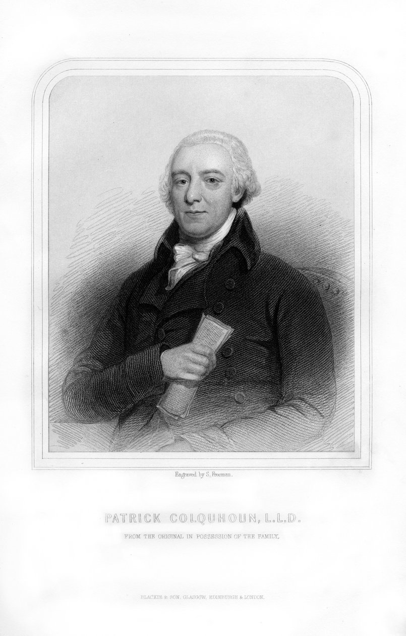 Patrick Colquhoun, İskoç polis hakimi ve istatistik yazarı, 1870. by S. Freeman