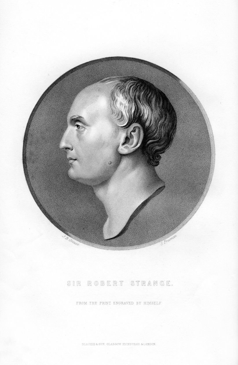 Sir Robert Strange, İskoç sanatçı, 1870 by S. Freeman