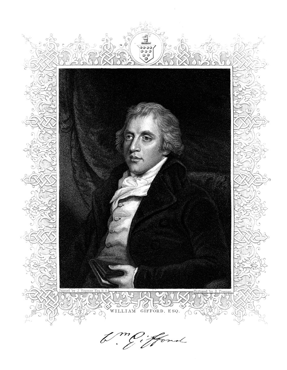William Gifford, İngiliz eleştirmen, editör ve şair, 19. yüzyıl. by S. Freeman
