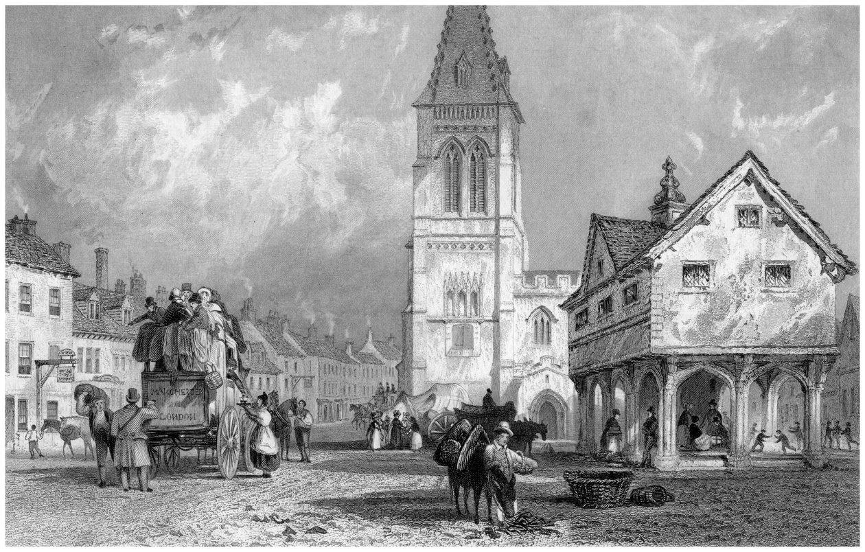 Pazar Harborough, Leicestershire, 19. yüzyıl by S. Lacey