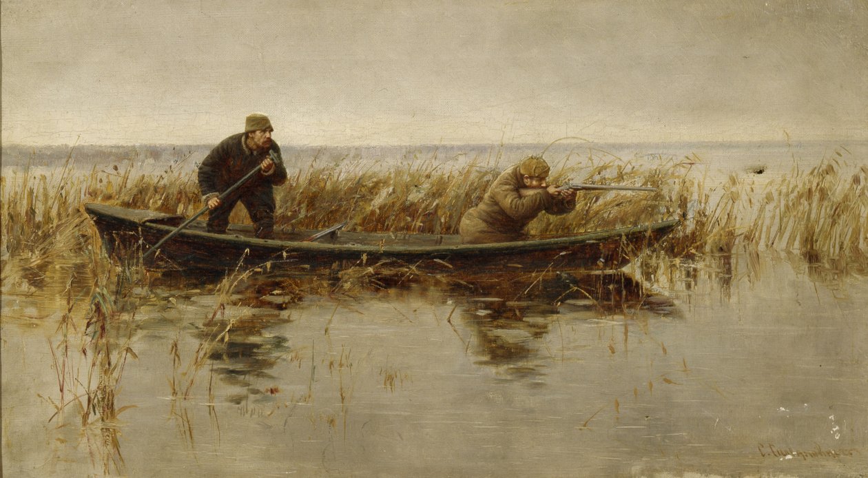 Ördek avı, 19. yüzyılın ikinci yarısı by S. Silvanovich