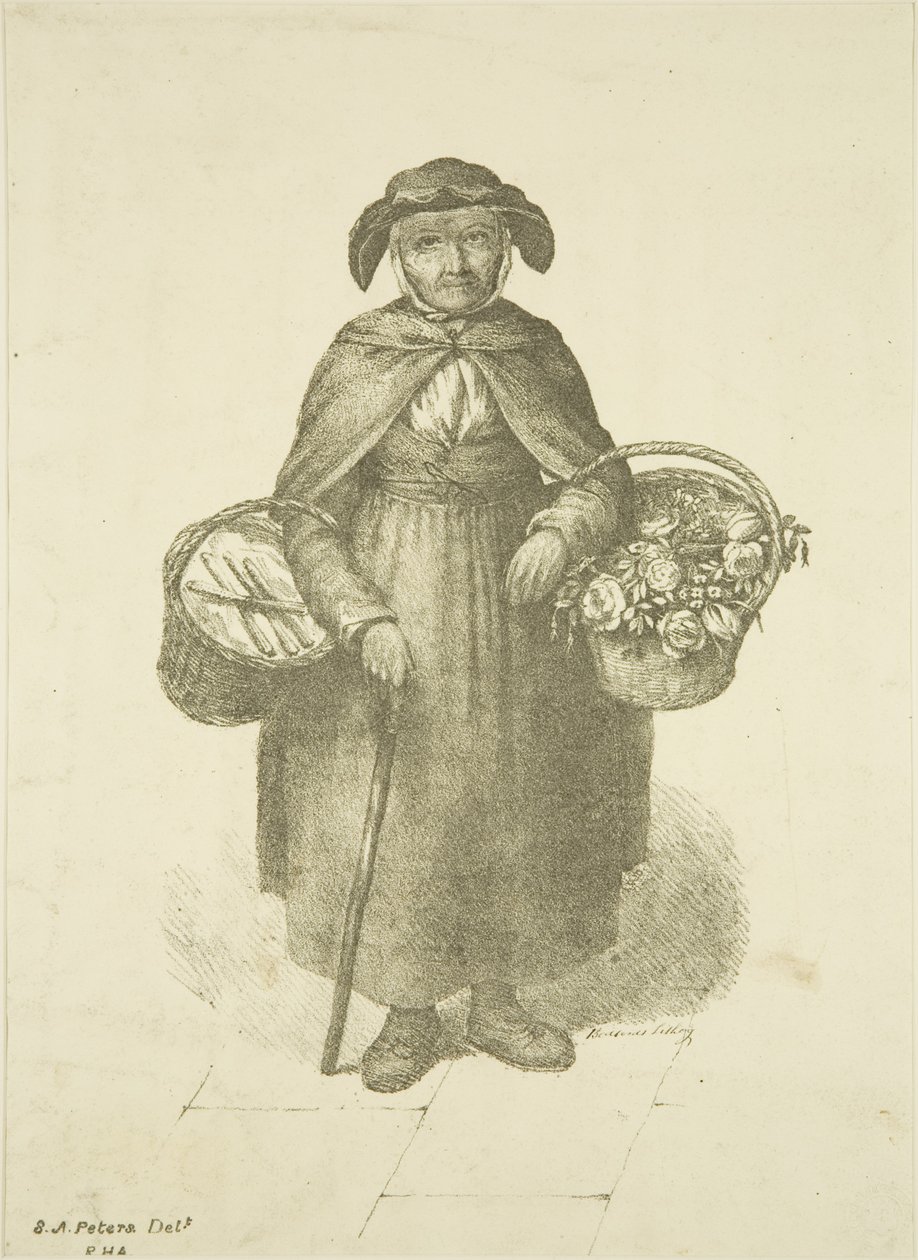 Eski Kingswood Çiçek Satıcısı, c.1828 by S. or D. A. Peters
