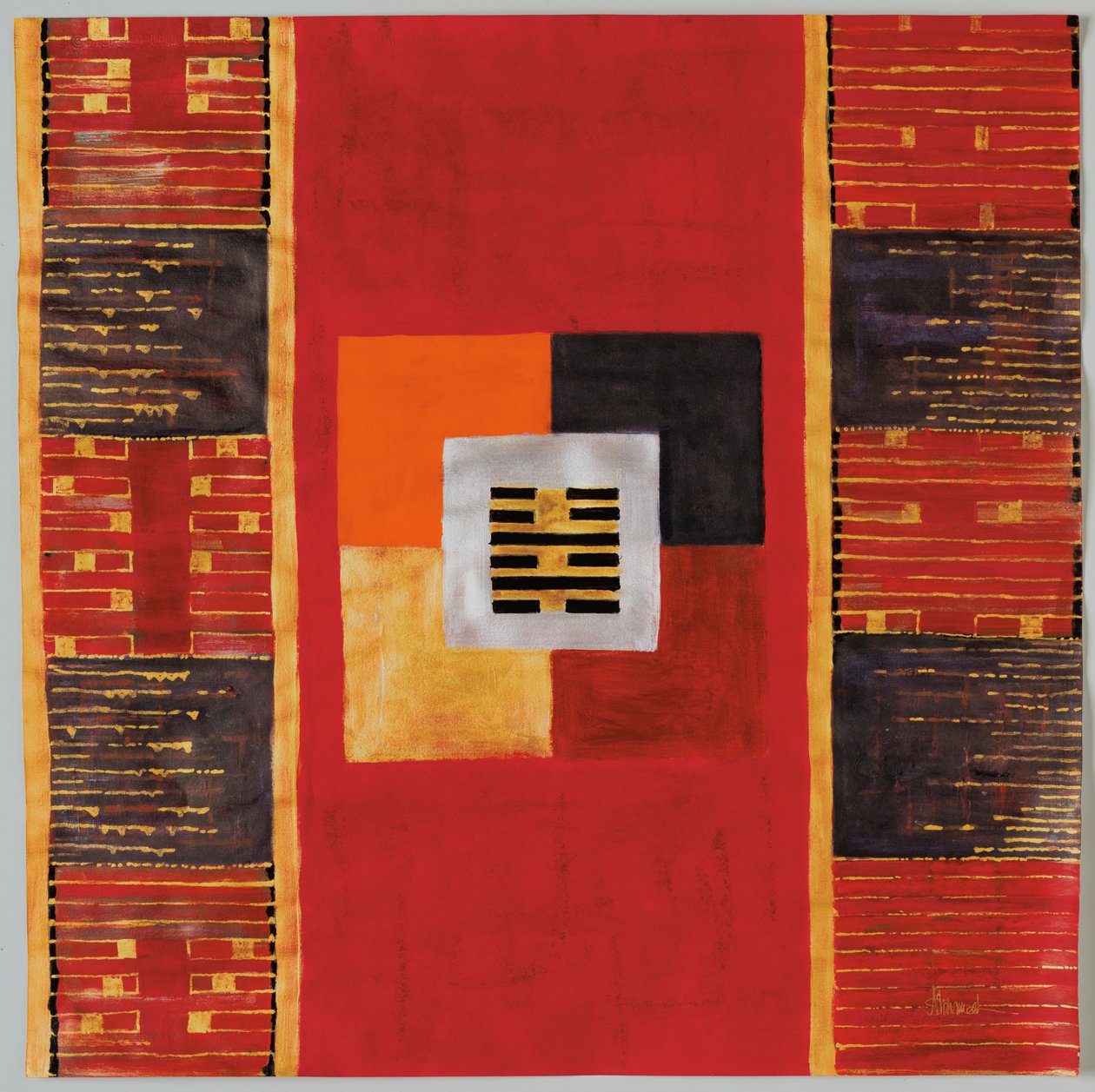 Chen, 2005 (guaj, akrilik ve kalem işi) by Sabira Manek