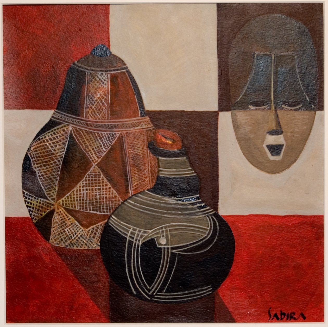 Nywa, 2007 (guaj ve akrilik) by Sabira Manek